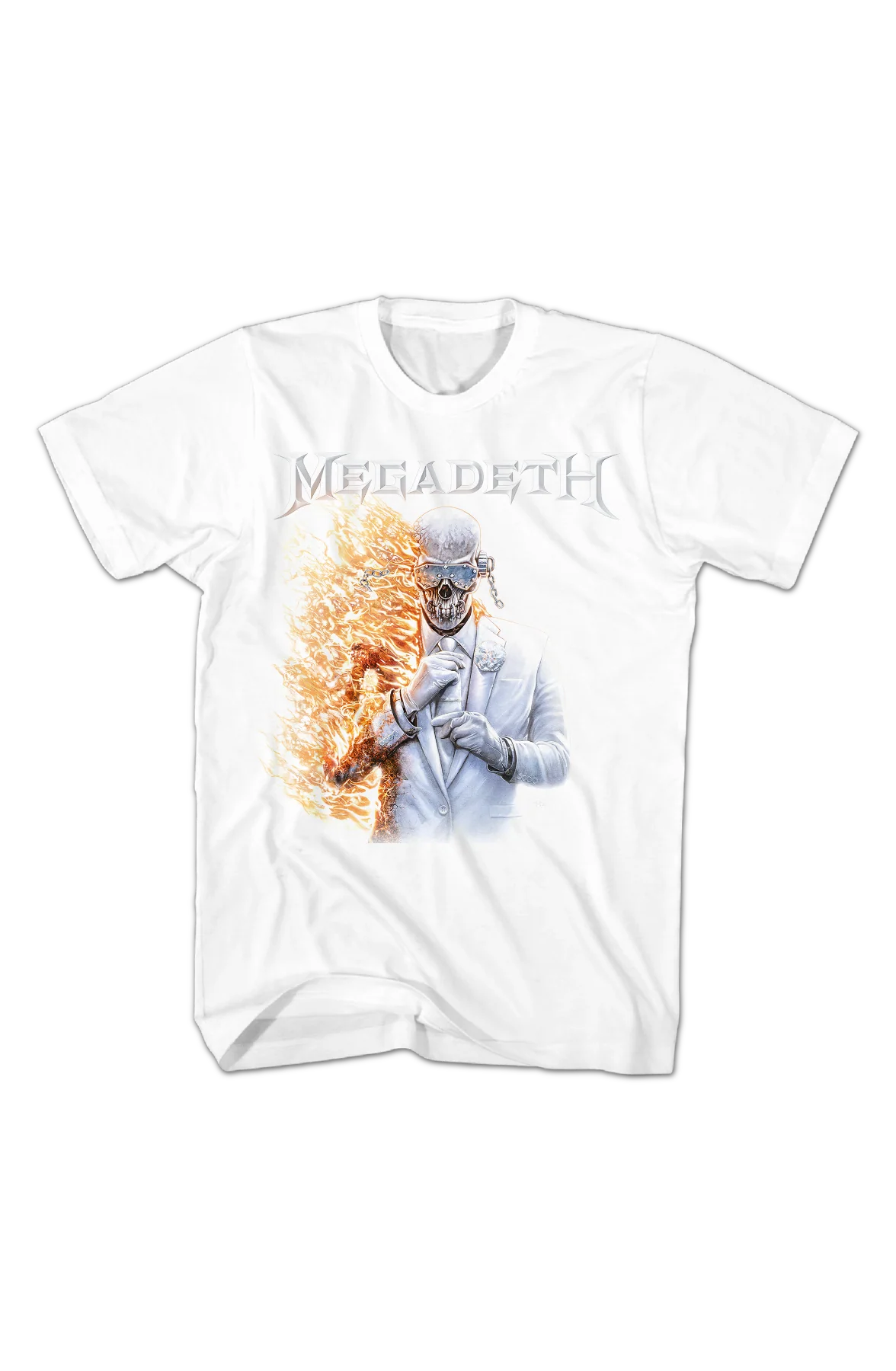 Vic Rattlehead Flames Megadeth T-Shirt - Image 2