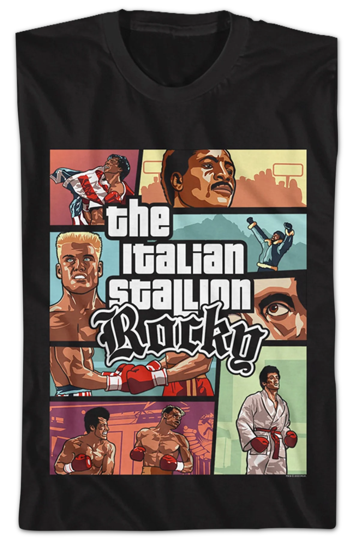 Video Game Panels Rocky IV T-Shirt - Image 2