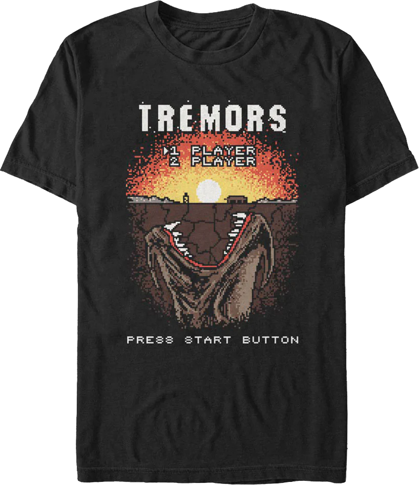 Video Game Start Screen Tremors T-Shirt