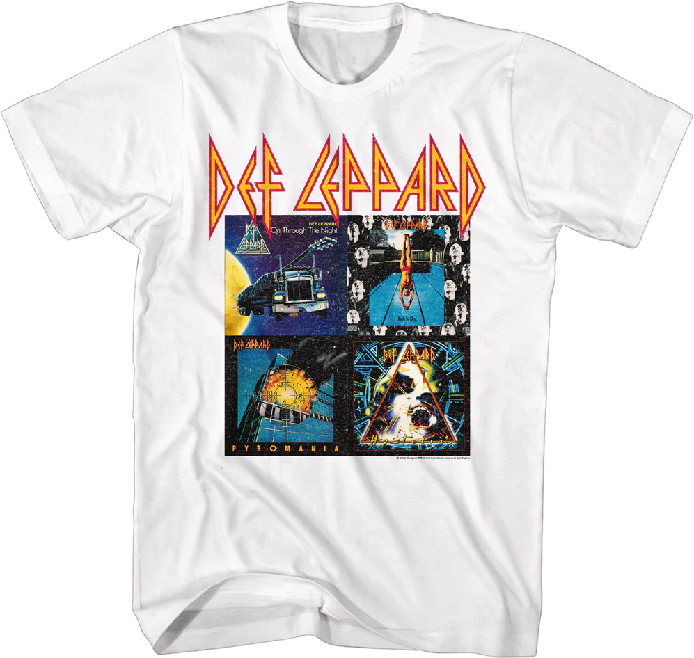 Vintage Album Covers Collage Def Leppard T-Shirt