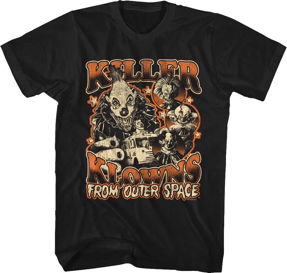 Vintage All-Star Collage Killer Klowns From Outer Space T-Shirt