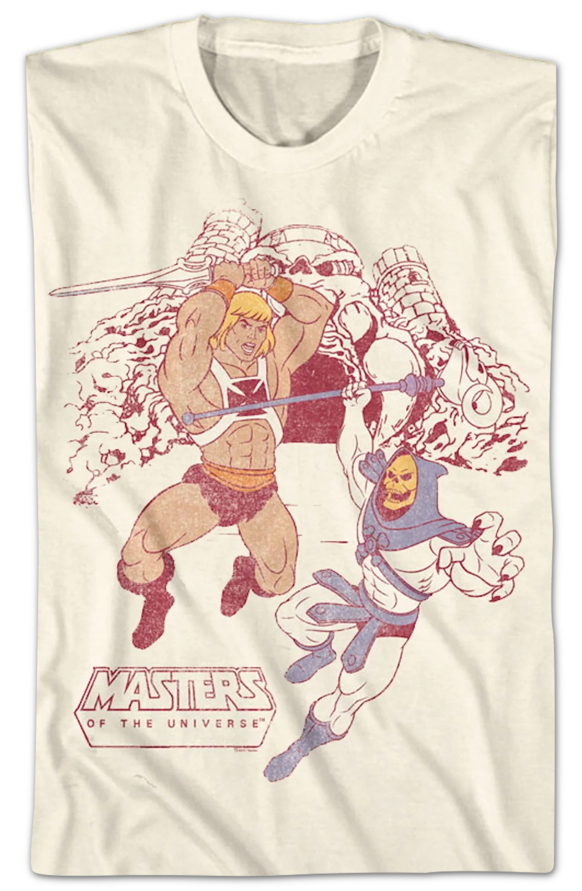 Vintage Battle He-Man vs. Skeletor Masters of the Universe T-Shirt - Image 2
