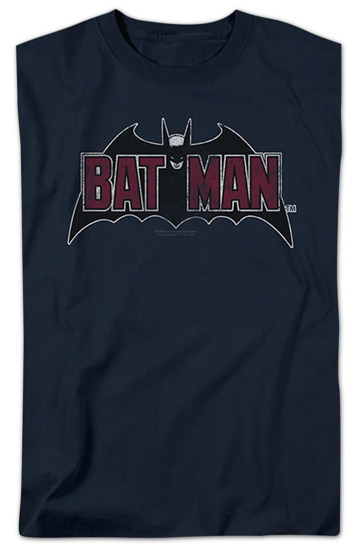 Vintage Blue Batman Logo DC Comics T-Shirt - Image 2