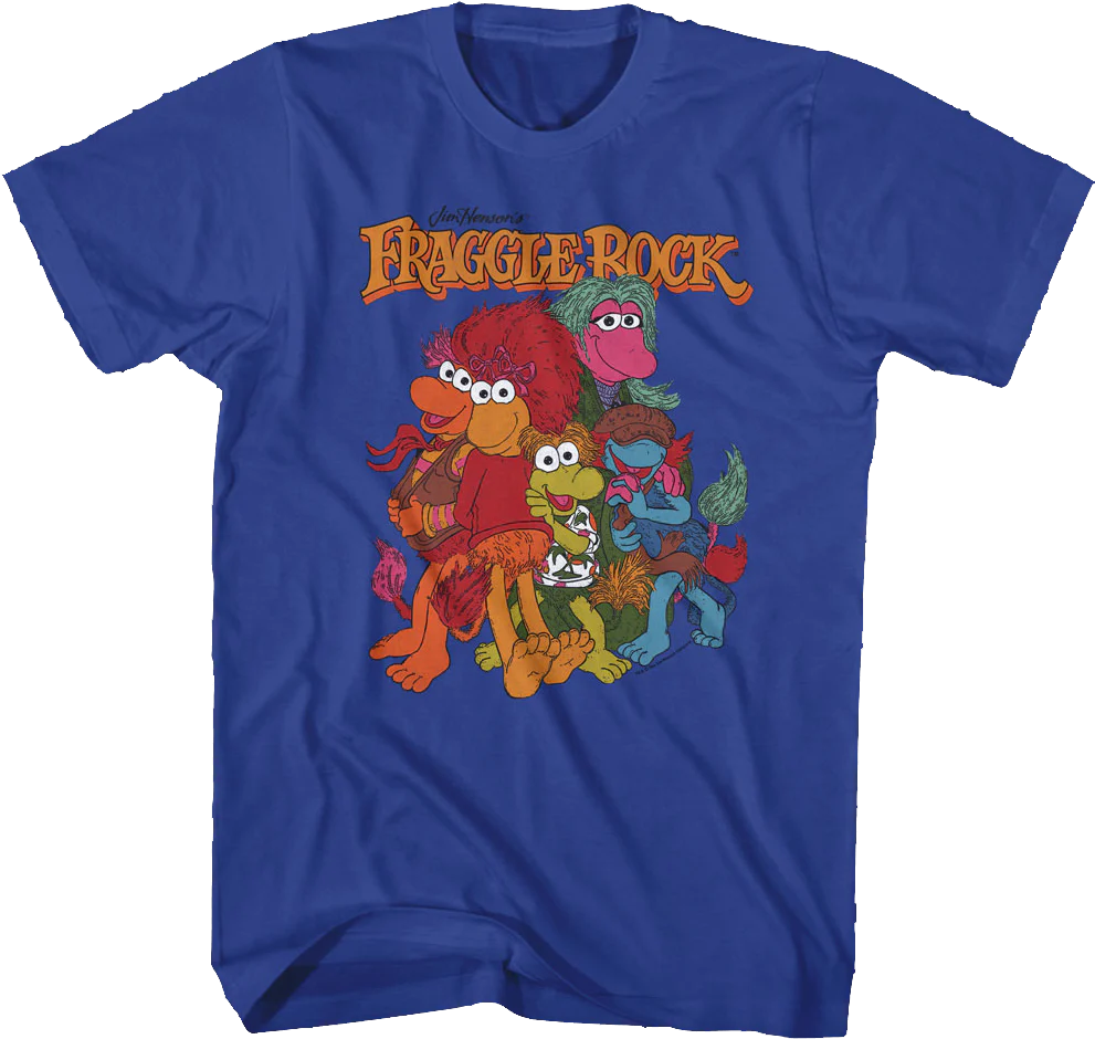 Vintage Blue Group Picture Fraggle Rock T-Shirt
