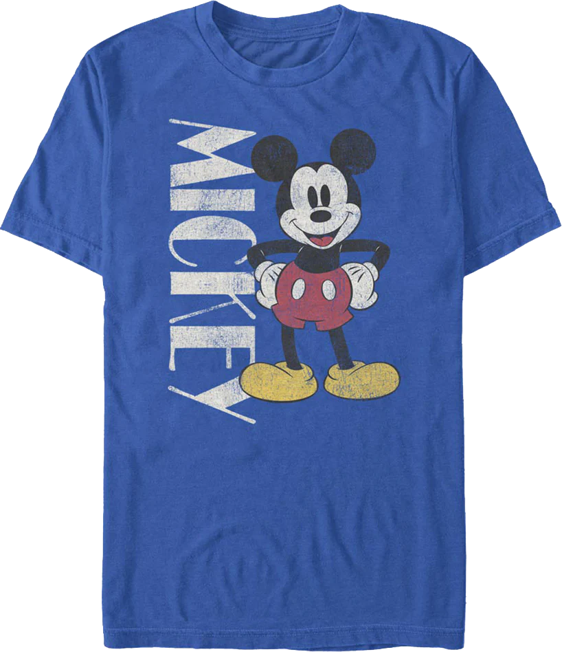 Vintage Blue Mickey Mouse T-Shirt