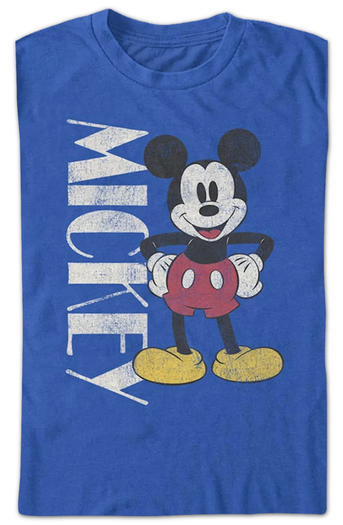Vintage Blue Mickey Mouse T-Shirt - Image 2