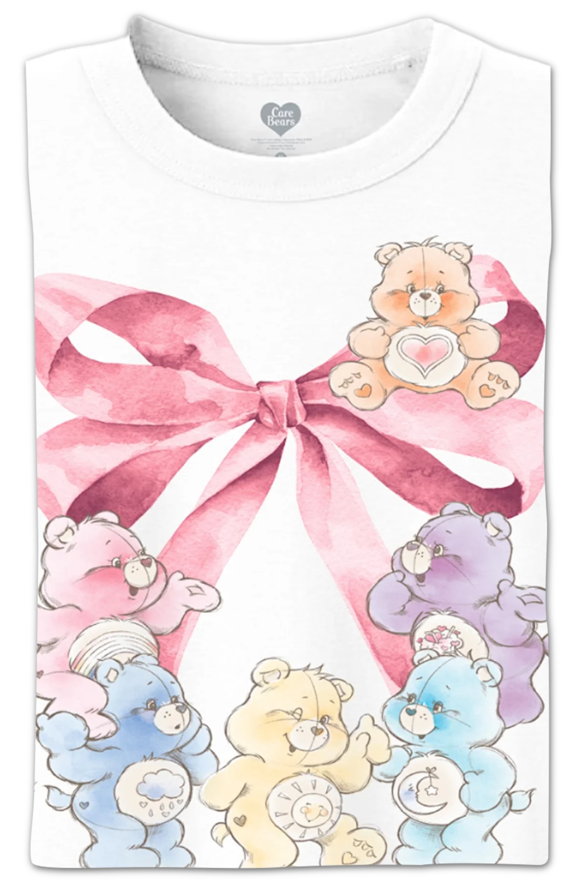 Vintage Bow Care Bears Crop Top - Image 2