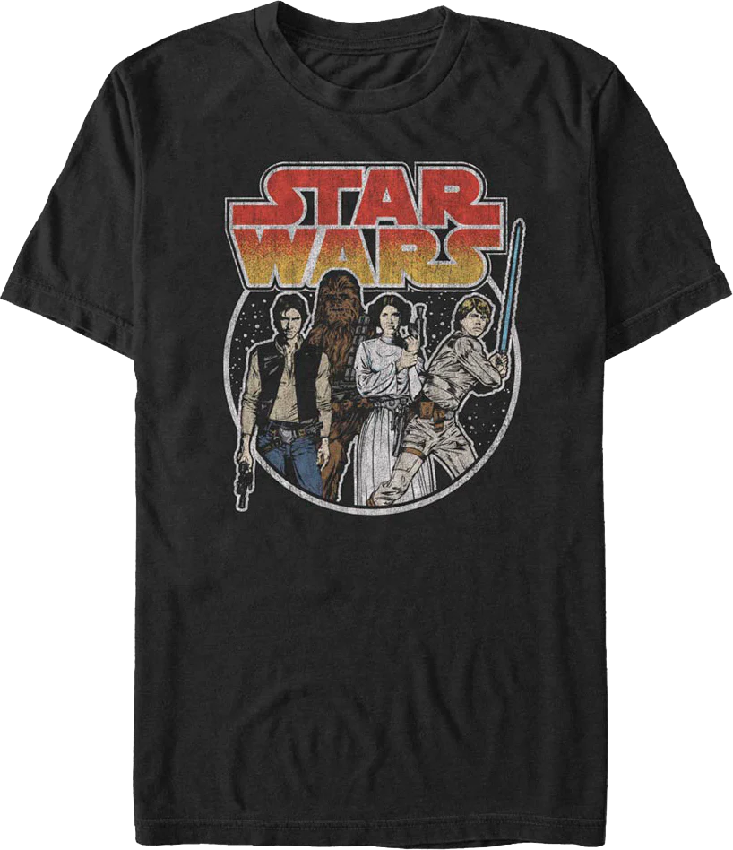 Vintage Character Circle Star Wars T-Shirt