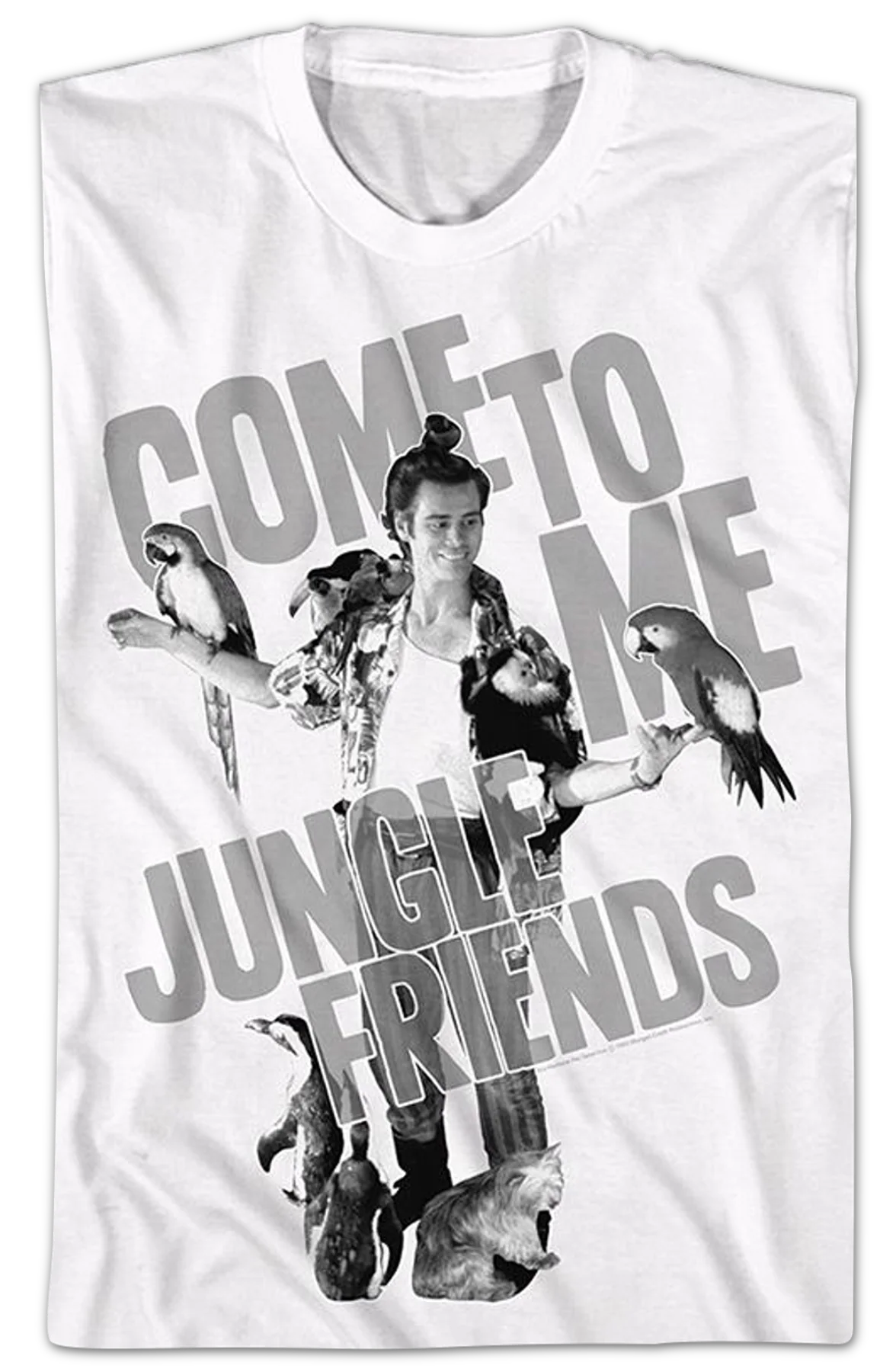 Vintage Come To Me Jungle Friends Ace Ventura T-Shirt - Image 2