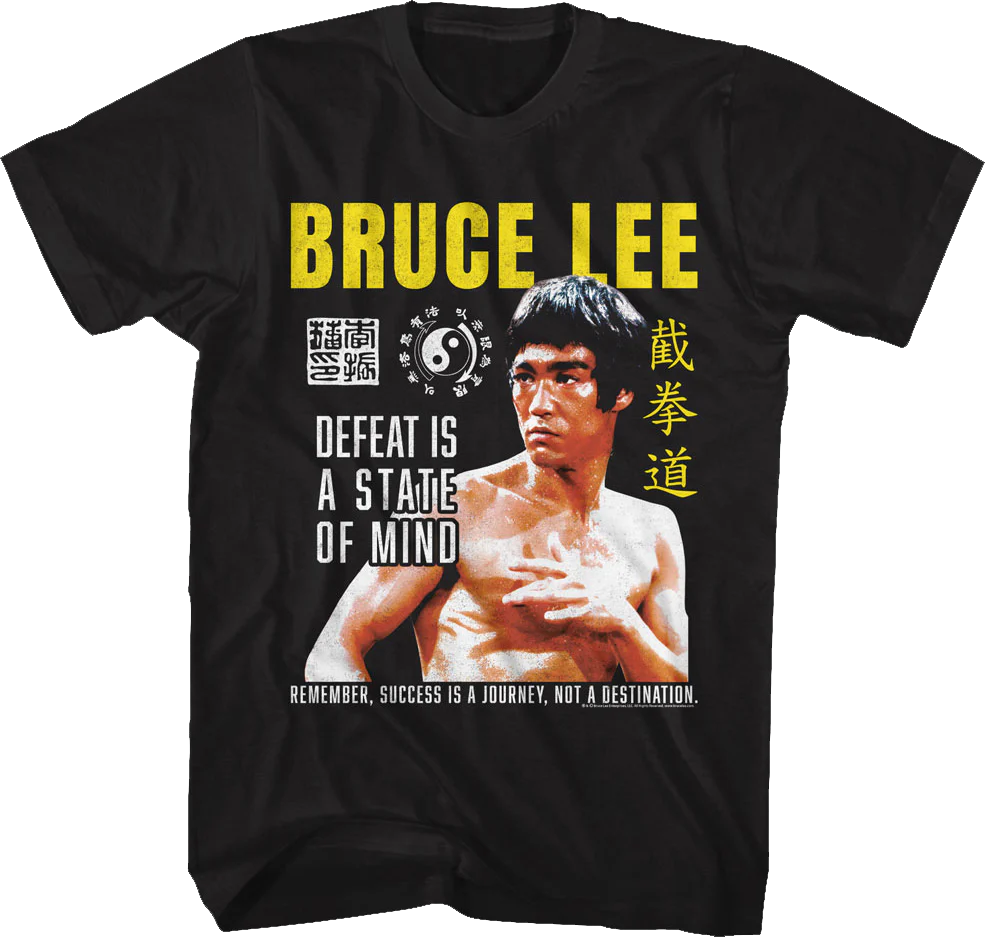 Vintage Defeat Is A State Of Mind Bruce Lee T-Shirt