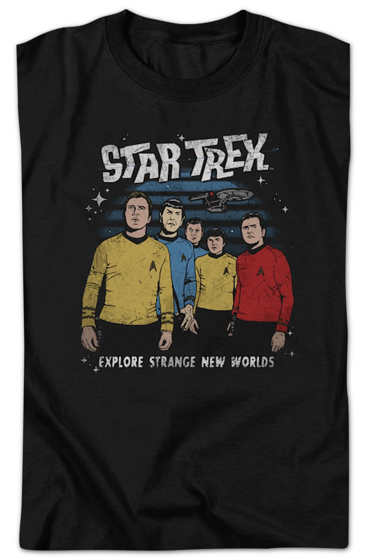 Vintage Explore Strange New Worlds Star Trek T-Shirt - Image 2