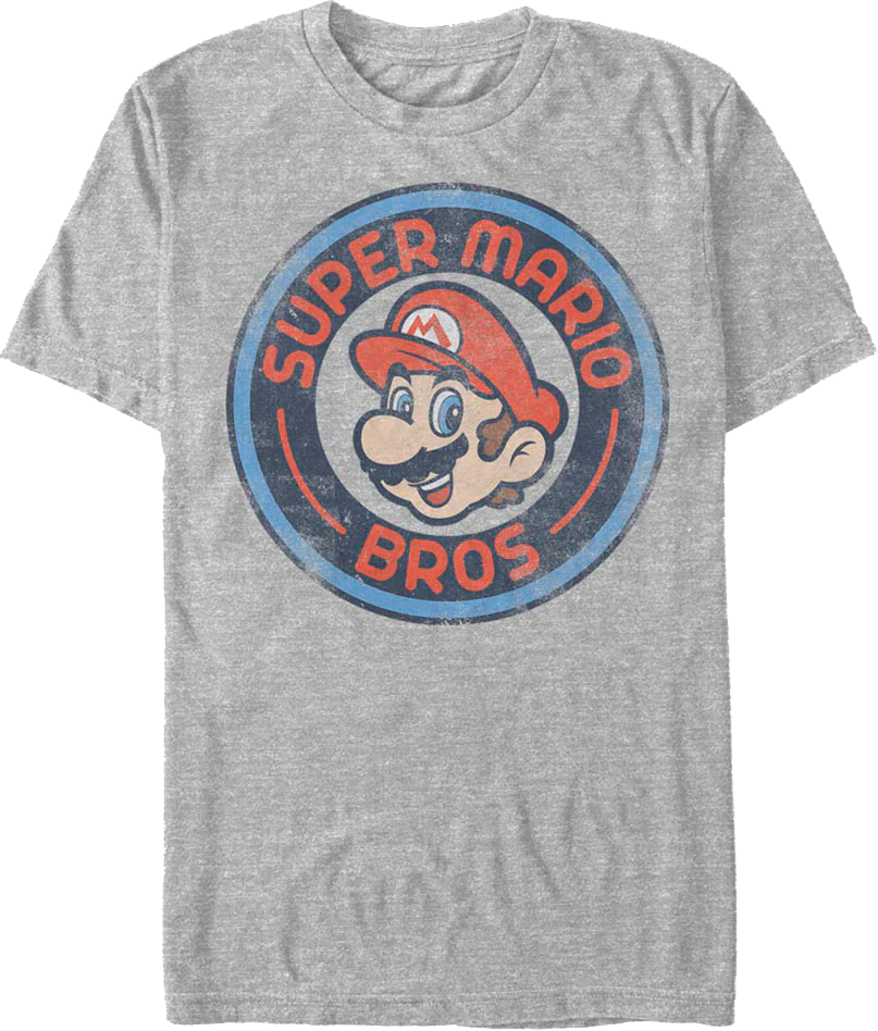 Vintage Face In Circle Super Mario Bros. T-Shirt