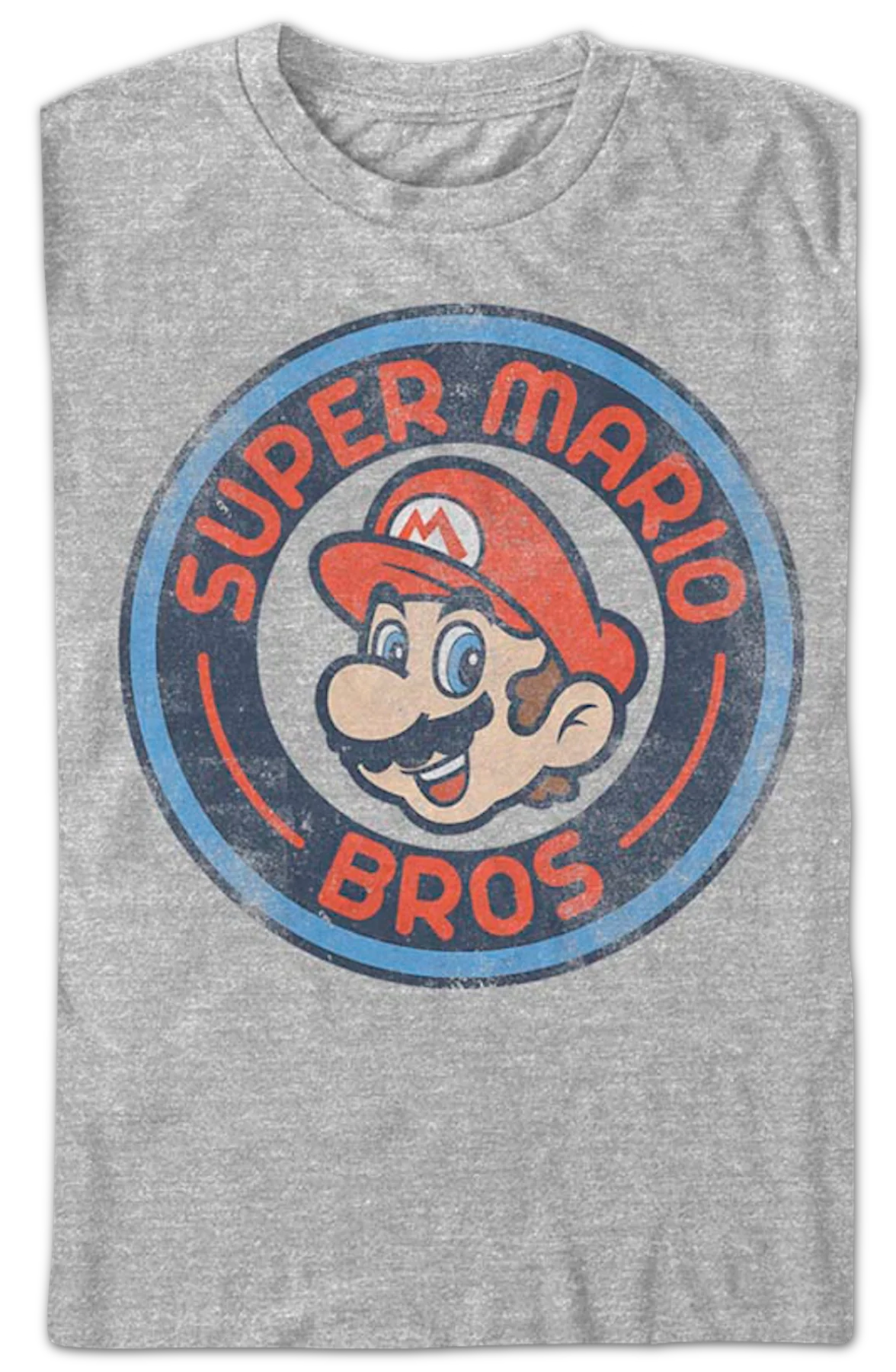 Vintage Face In Circle Super Mario Bros. T-Shirt - Image 2
