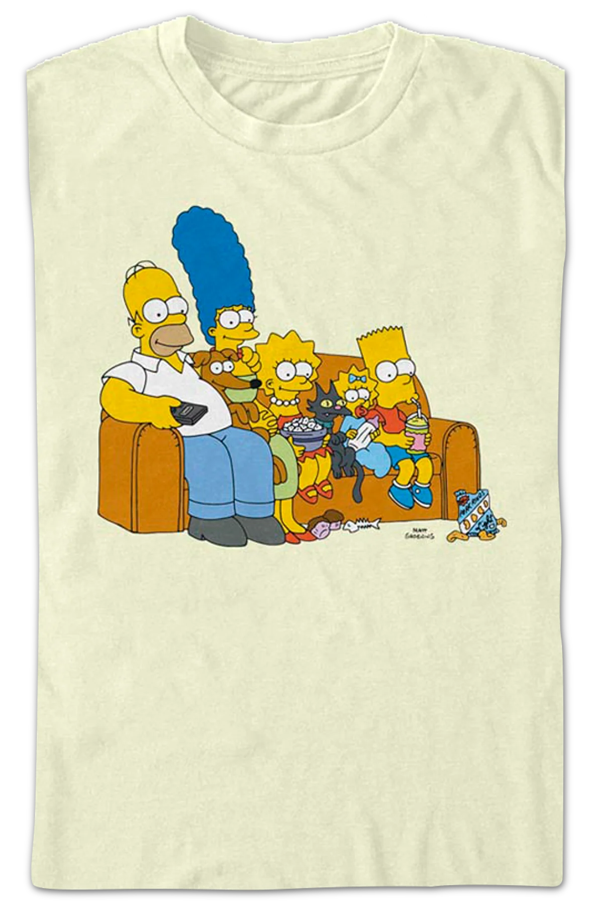 Vintage Family Couch The Simpsons T-Shirt - Image 2