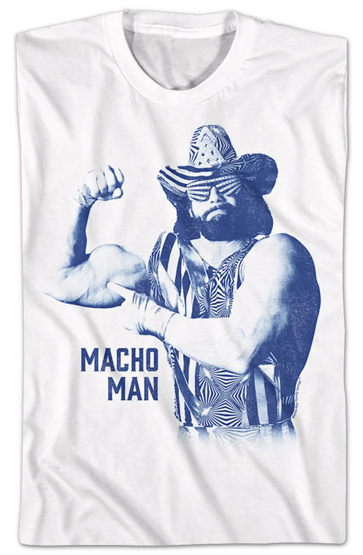 Vintage Flexing Macho Man Randy Savage T-Shirt - Image 2