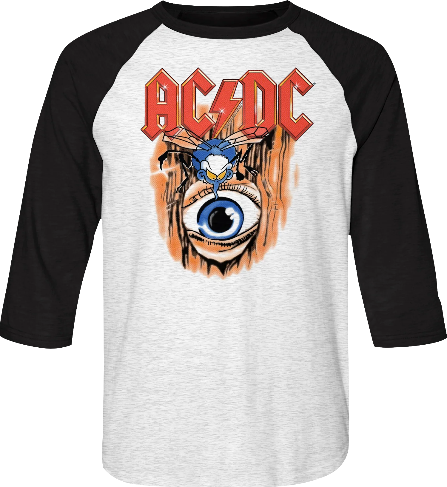 Vintage Fly On The Wall ACDC Raglan Baseball Shirt