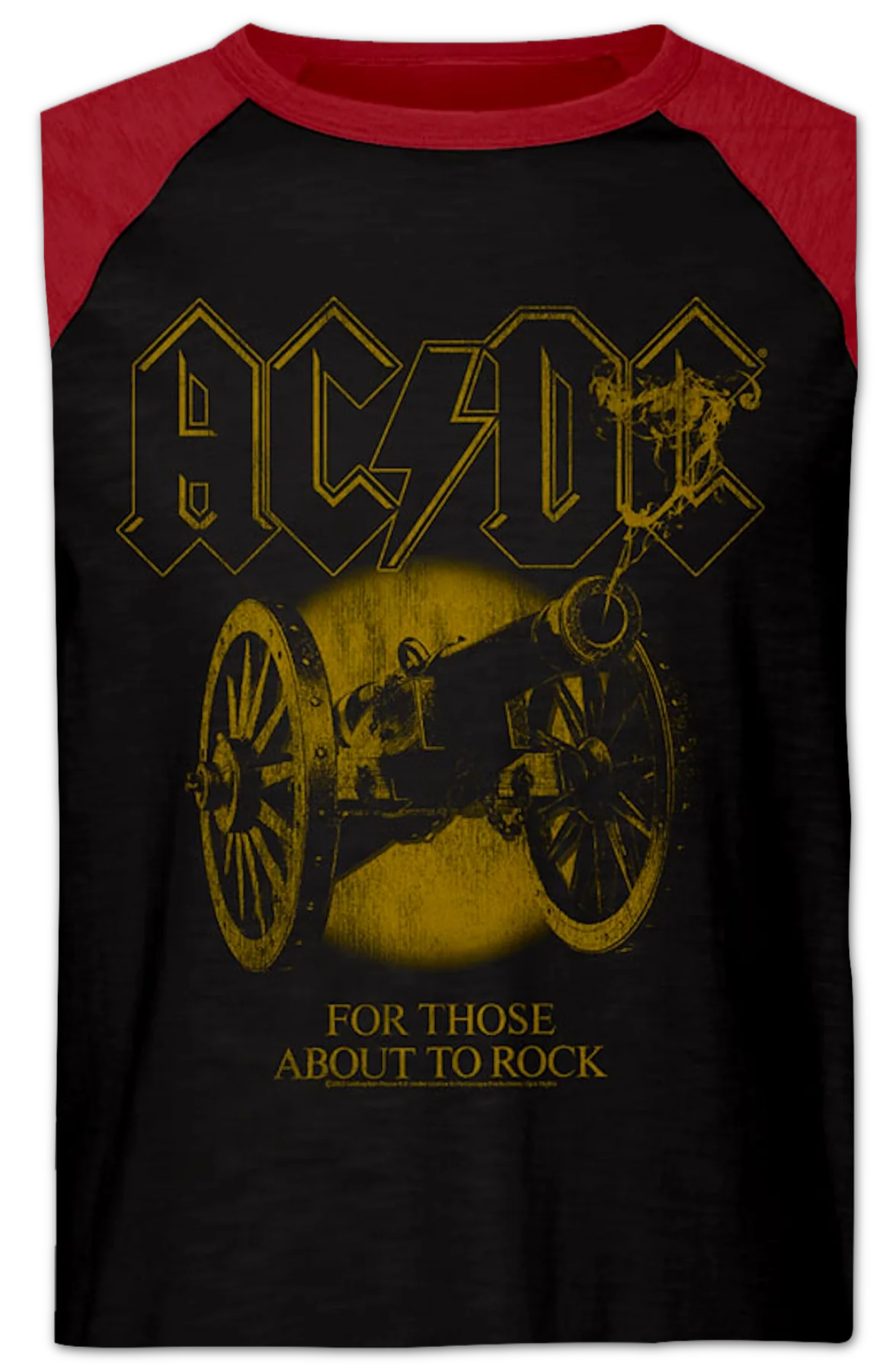 Vintage For Those About to Rock ACDC Raglan Baseball Shirt - Image 2