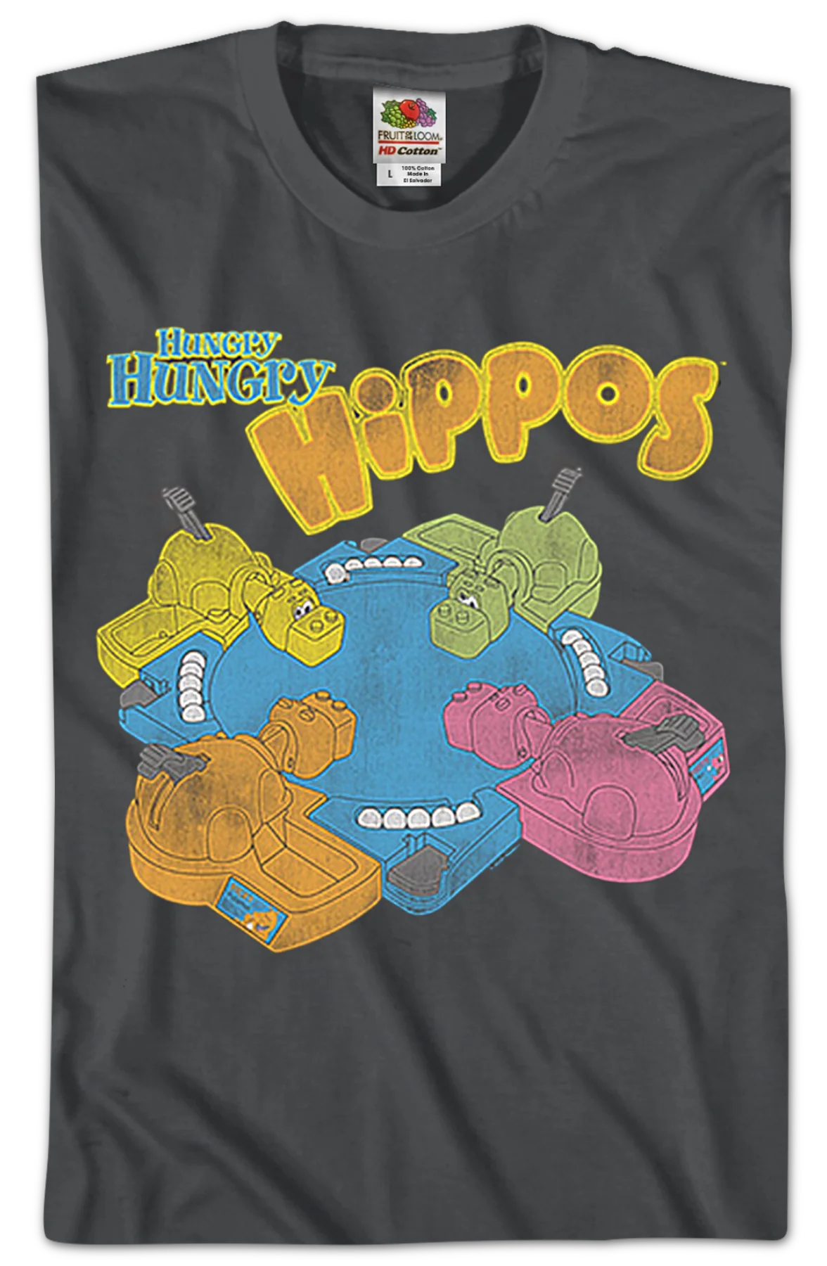 Vintage Hungry Hungry Hippos T-Shirt - Image 2