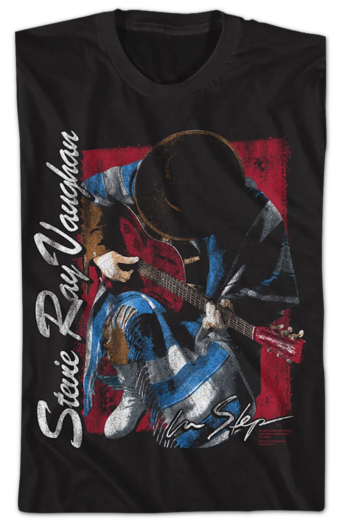Vintage In Step Cover Stevie Ray Vaughan T-Shirt - Image 2
