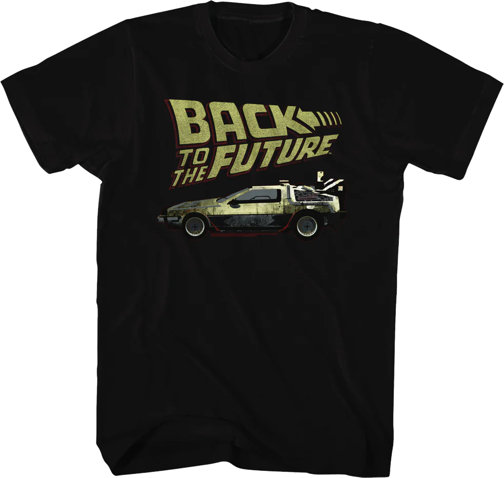 Vintage Logo & DeLorean Back To The Future T-Shirt