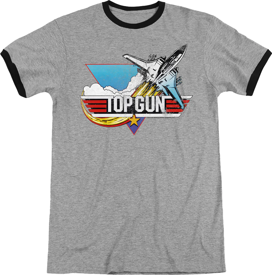Vintage Logo Top Gun Ringer Shirt - Image 2