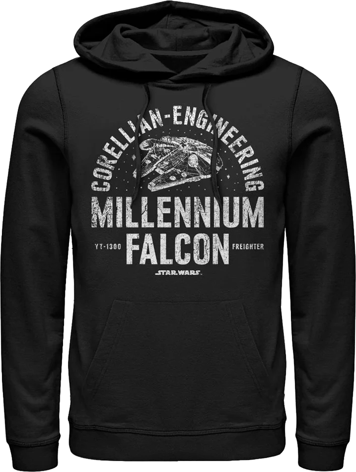 Vintage Millennium Falcon Star Wars Hoodie