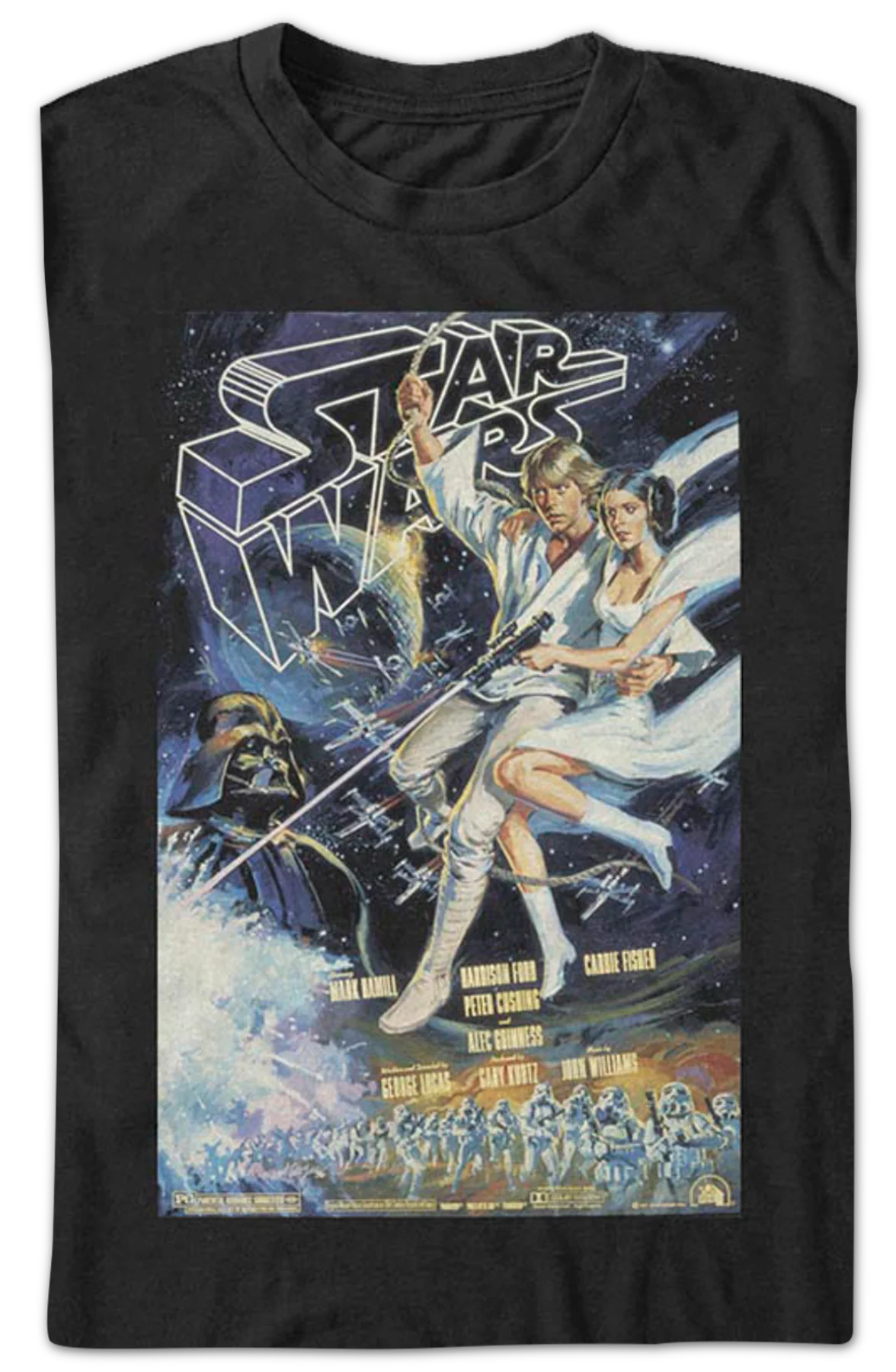 Vintage Movie Poster Star Wars T-Shirt - Image 2