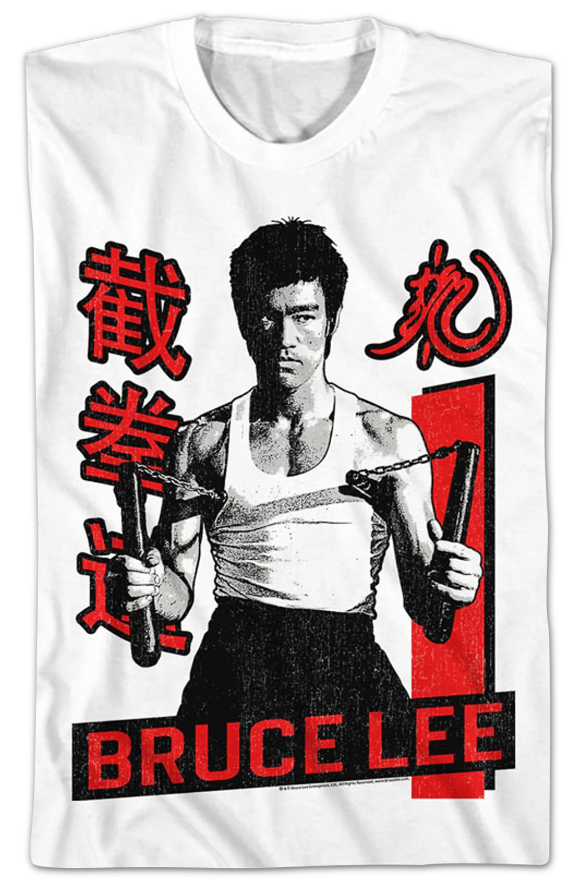 Vintage Nunchucks Bruce Lee T-Shirt - Image 2