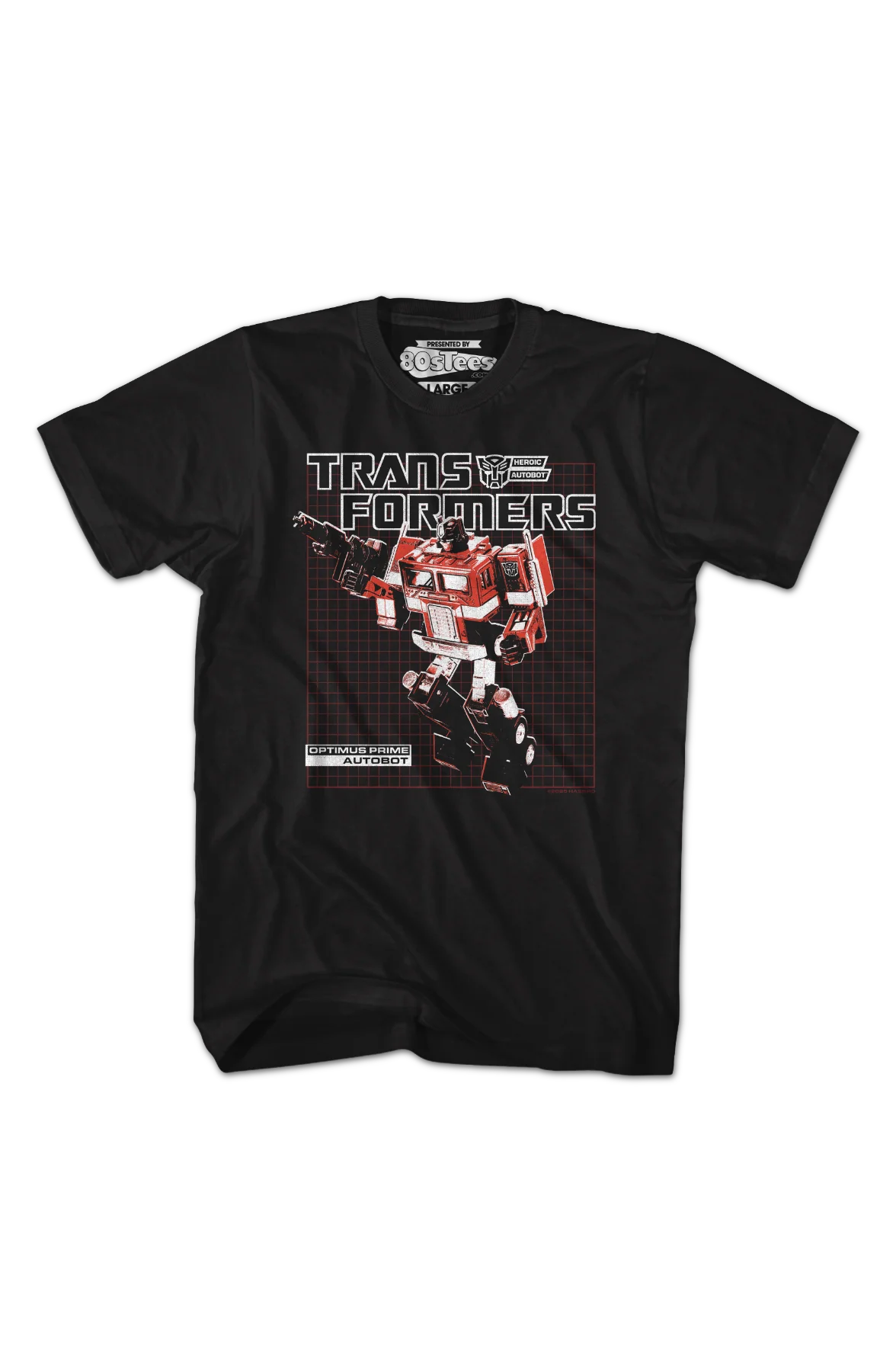 Vintage Optimus Prime Grid Transformers T-Shirt - Image 2