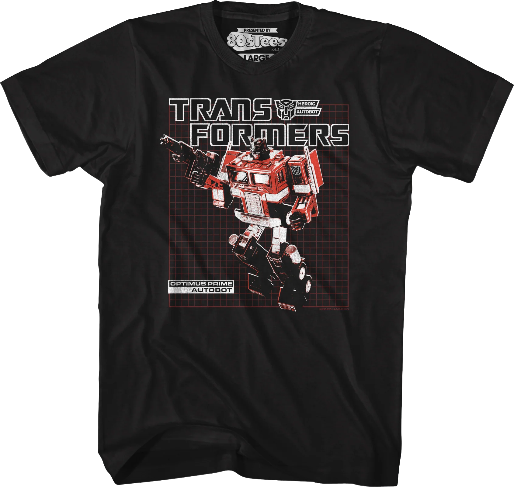 Vintage Optimus Prime Grid Transformers T-Shirt - Image 4