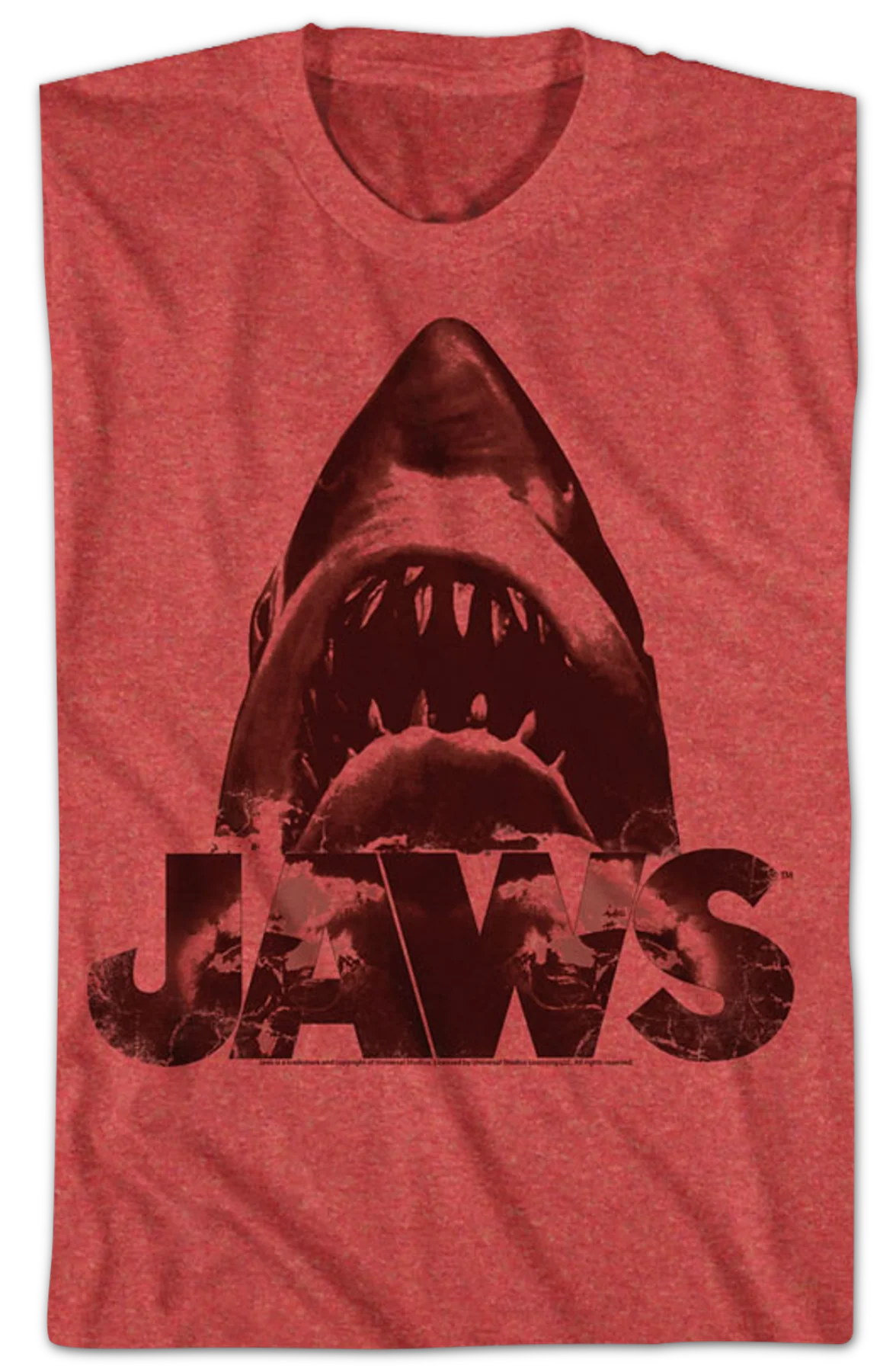 Vintage Red Shark Jaws T-Shirt - Image 2