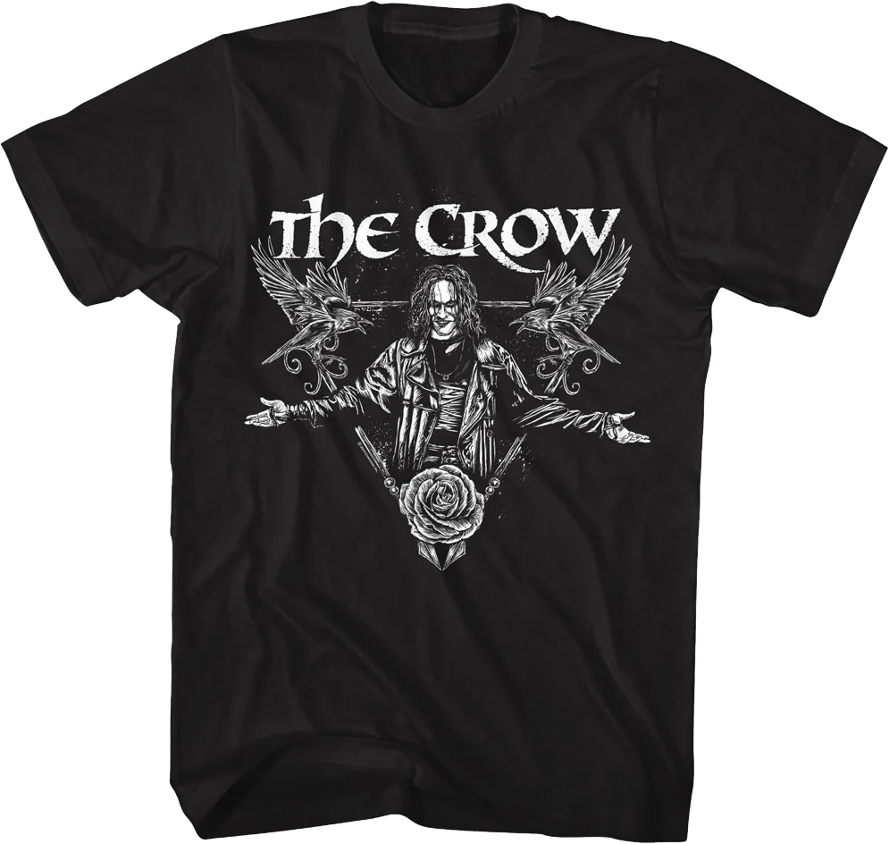 Vintage Rose Triangle The Crow T-Shirt