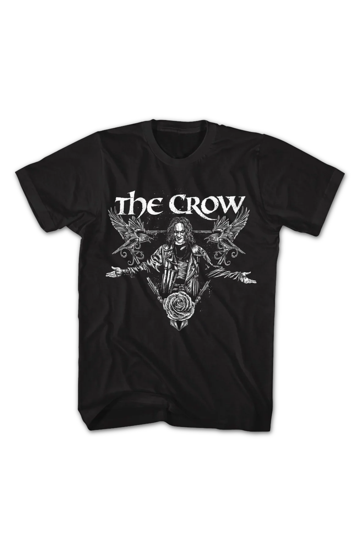 Vintage Rose Triangle The Crow T-Shirt - Image 2