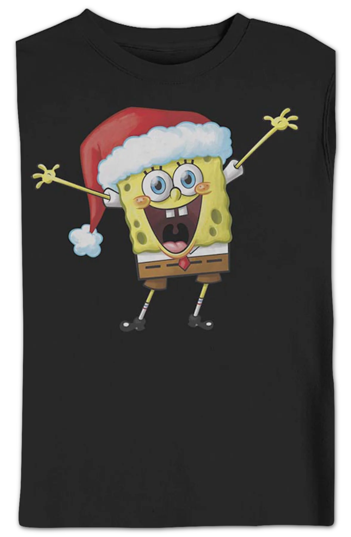 Vintage Santa Hat SpongeBob SquarePants Sweatshirt - Image 2
