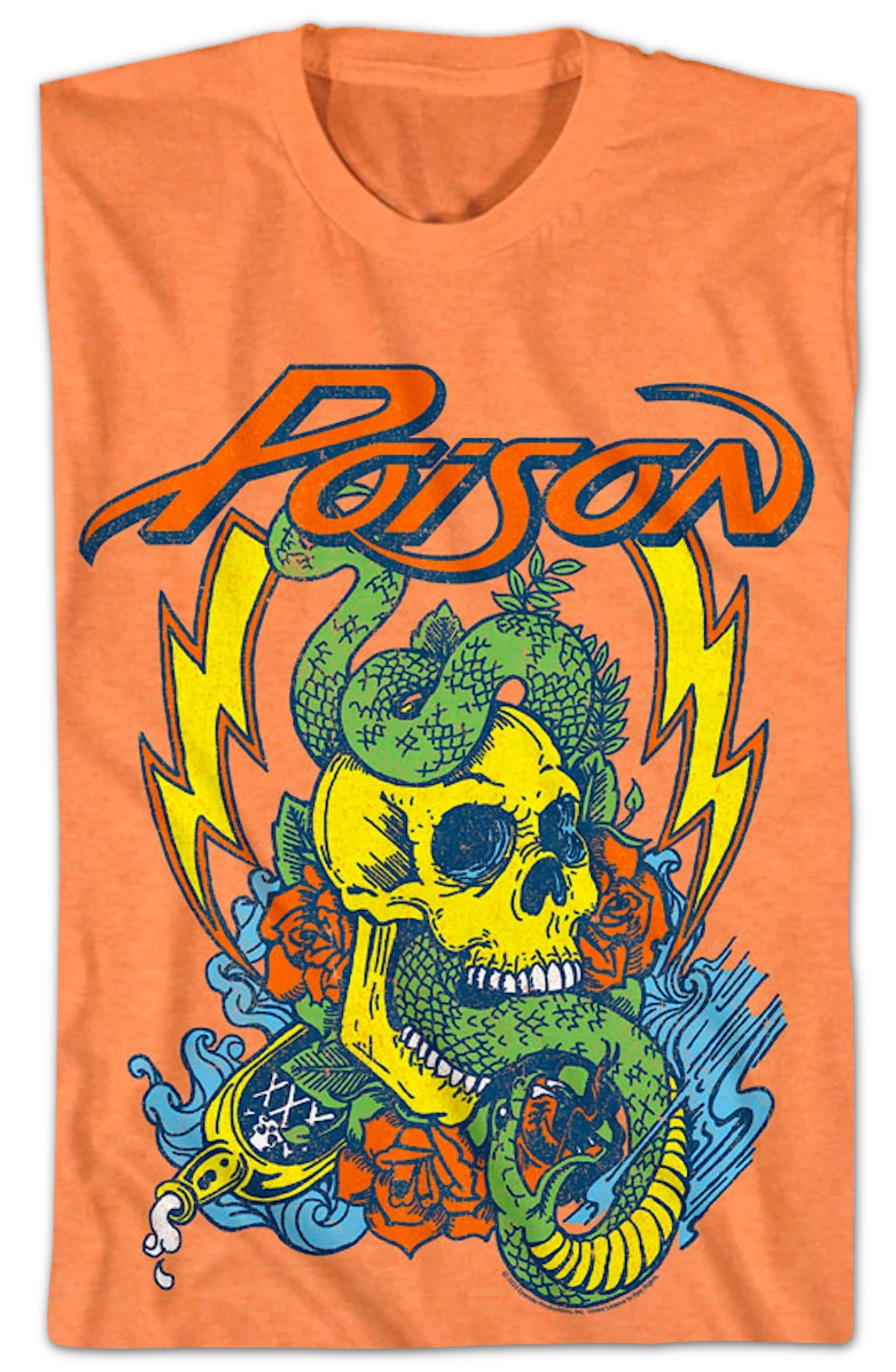 Vintage Snake & Skull Poison T-Shirt - Image 2