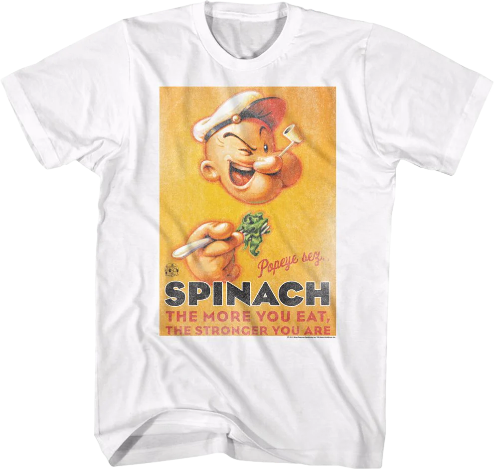 Vintage Spinach Poster Popeye T-Shirt