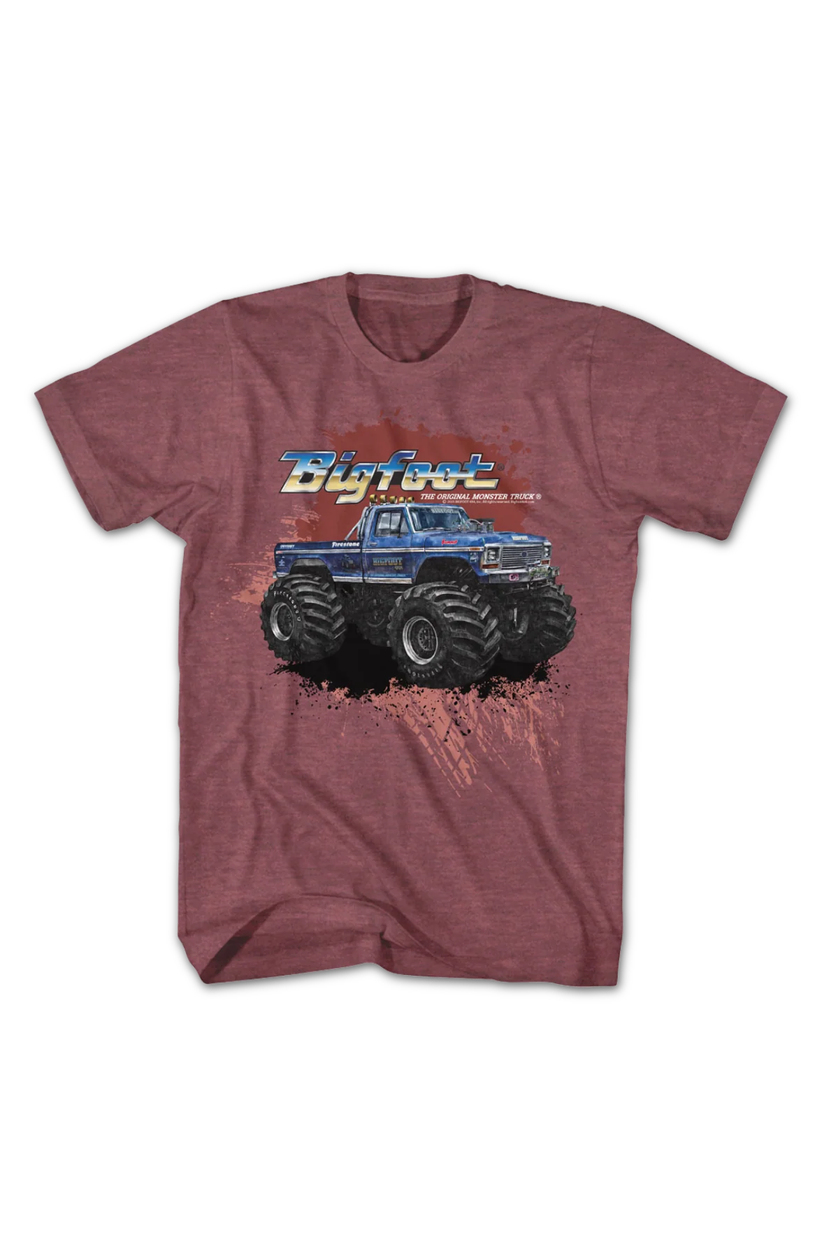 Vintage Splatter Background Bigfoot T-Shirt - Image 2