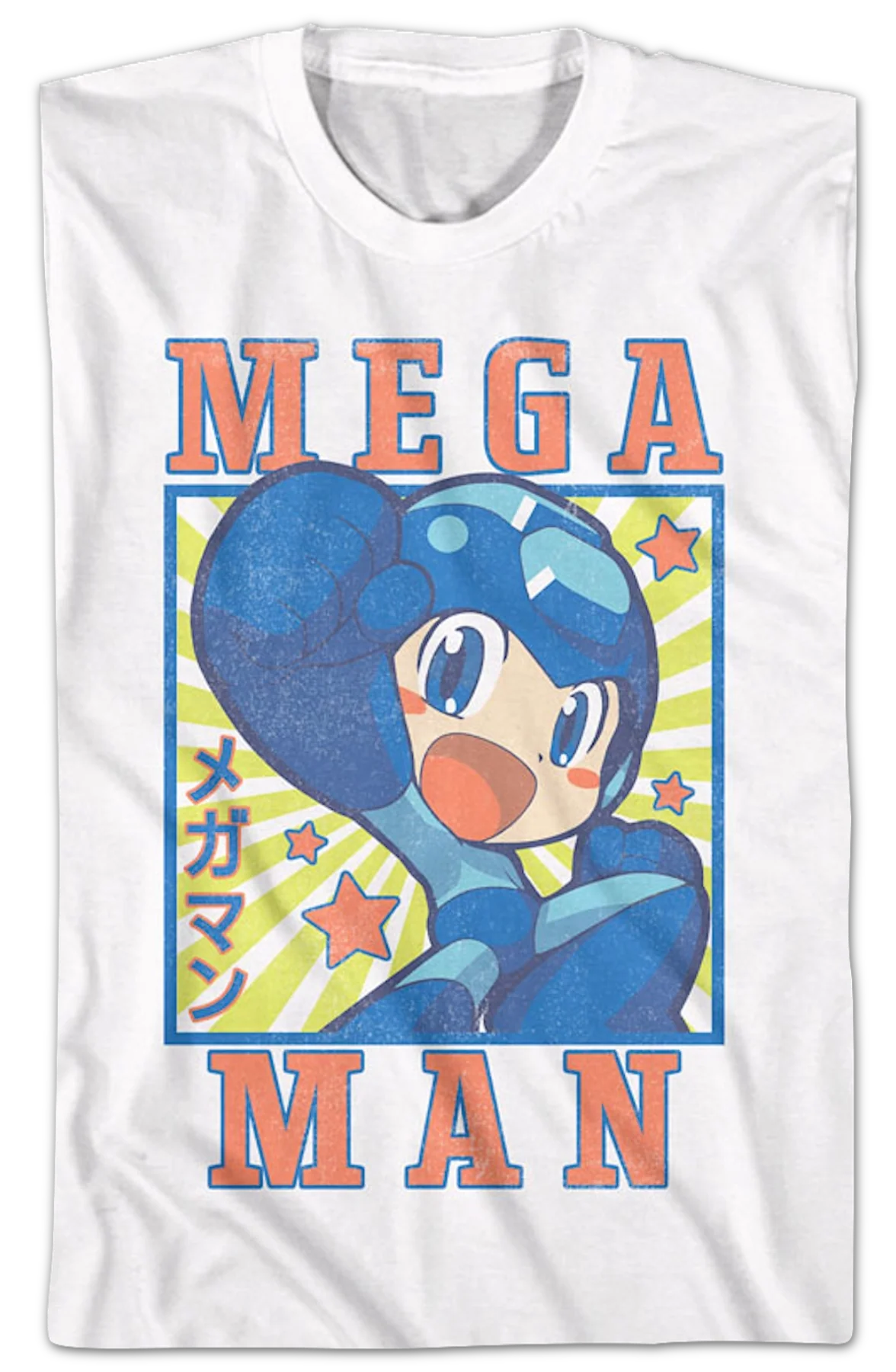 Vintage Stars Mega Man T-Shirt - Image 2