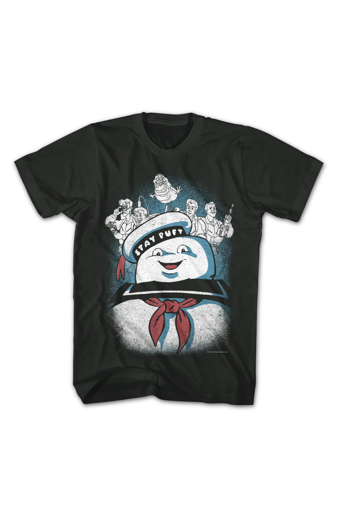 Vintage Stay Puft Collage Real Ghostbusters T-Shirt - Image 2
