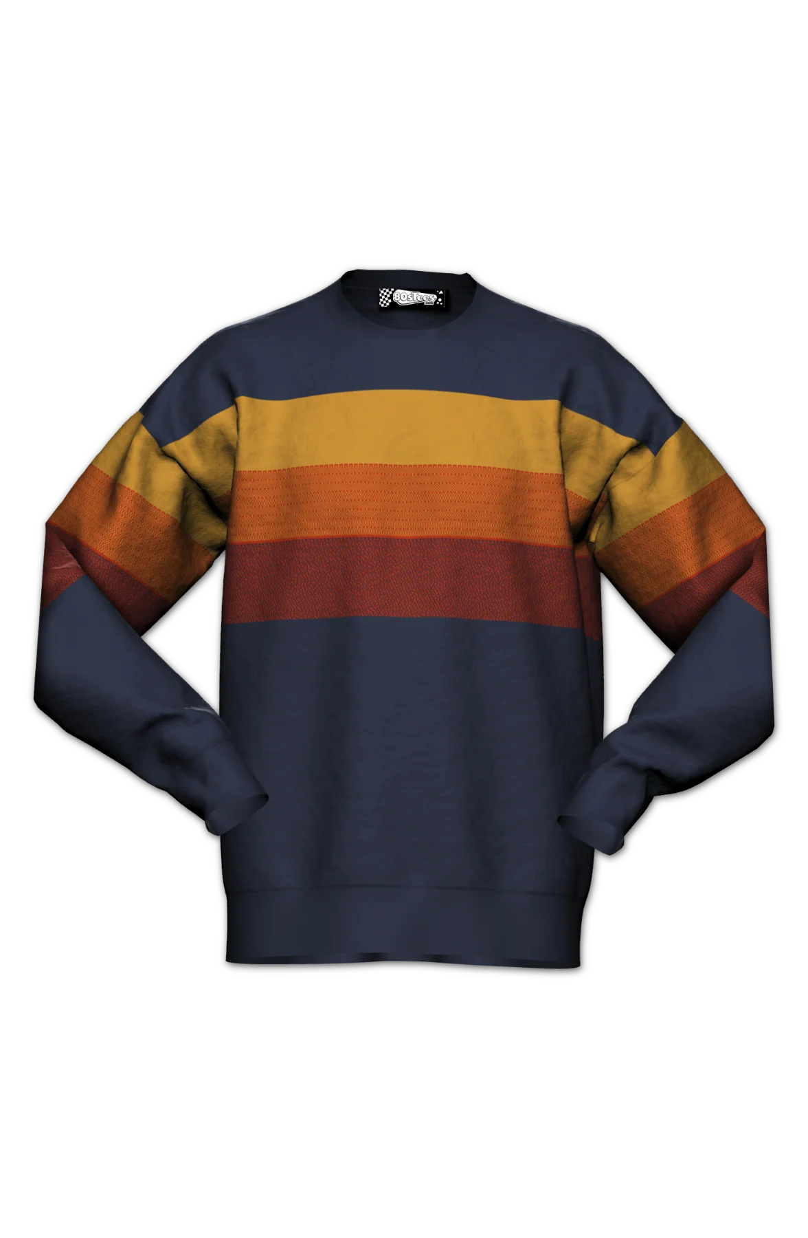 Vintage Stripes Knitted Sweater - Image 2