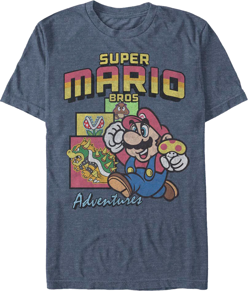 Vintage Super Mario Bros. Adventures Nintendo T-Shirt