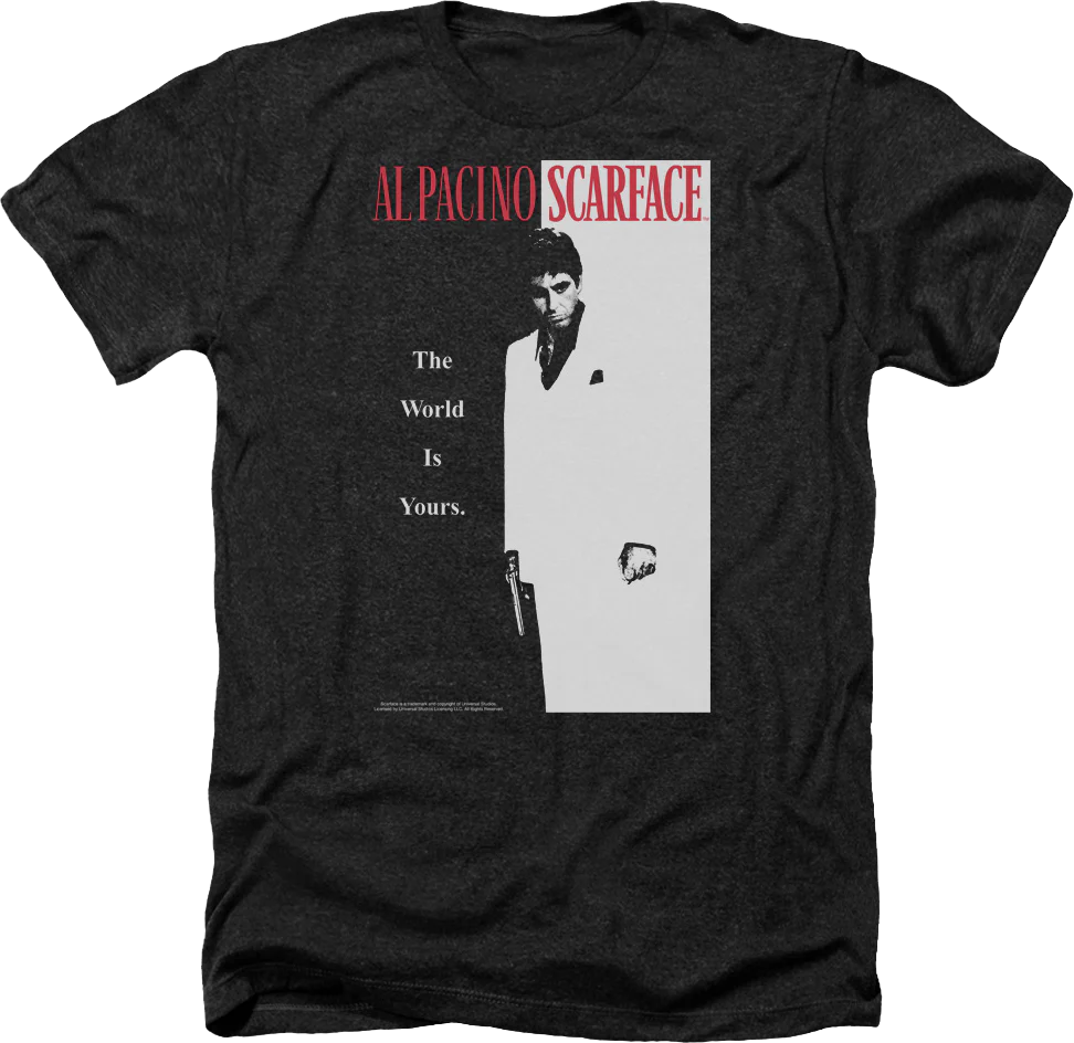 Vintage The World Is Yours Poster Scarface T-Shirt