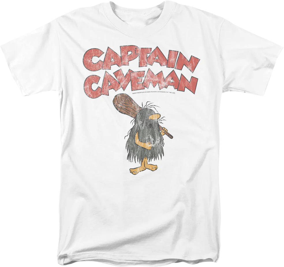 Vintage White Captain Caveman T-Shirt