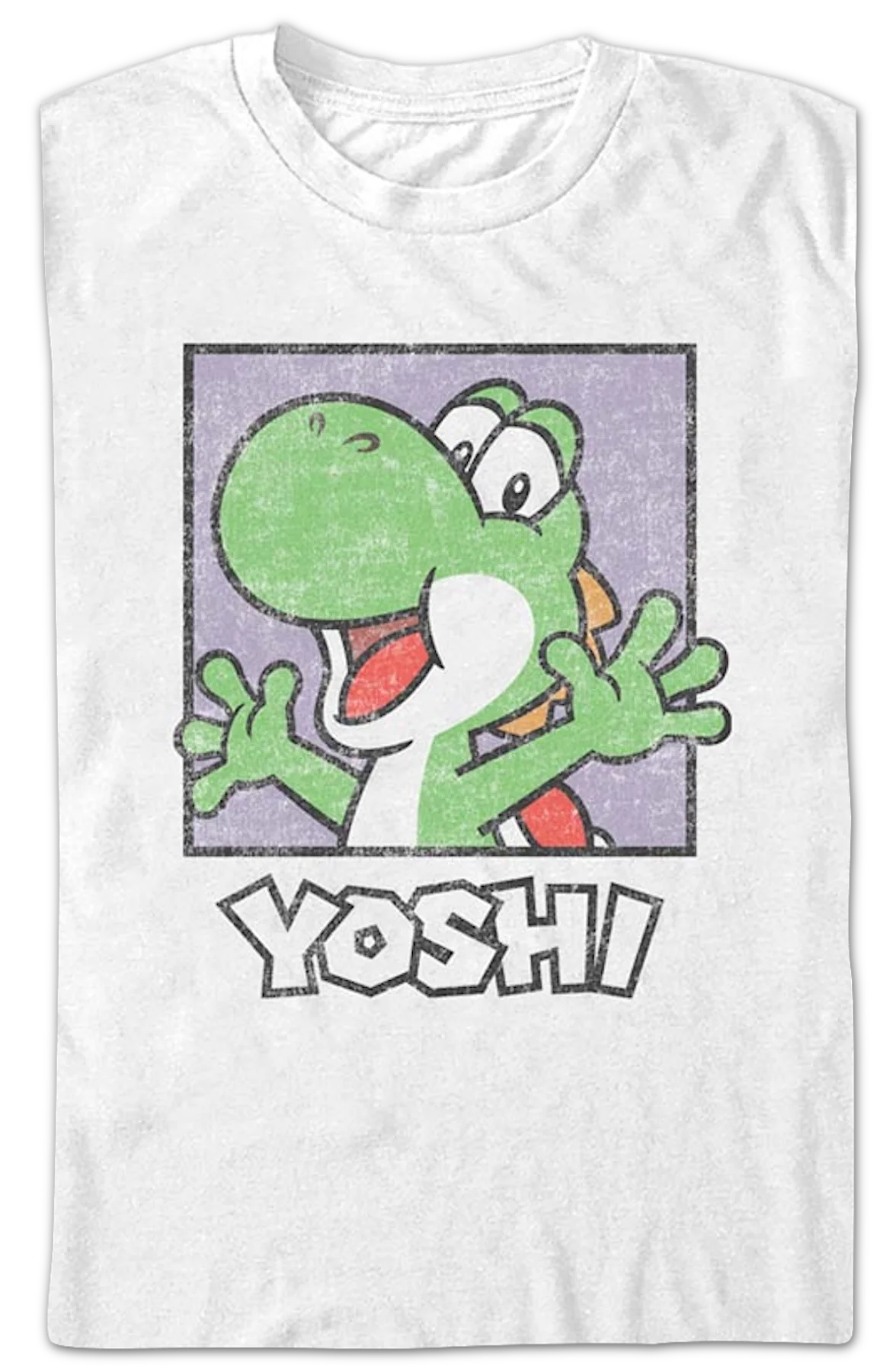 Vintage Yoshi Square Super Mario Bros. T-Shirt - Image 2
