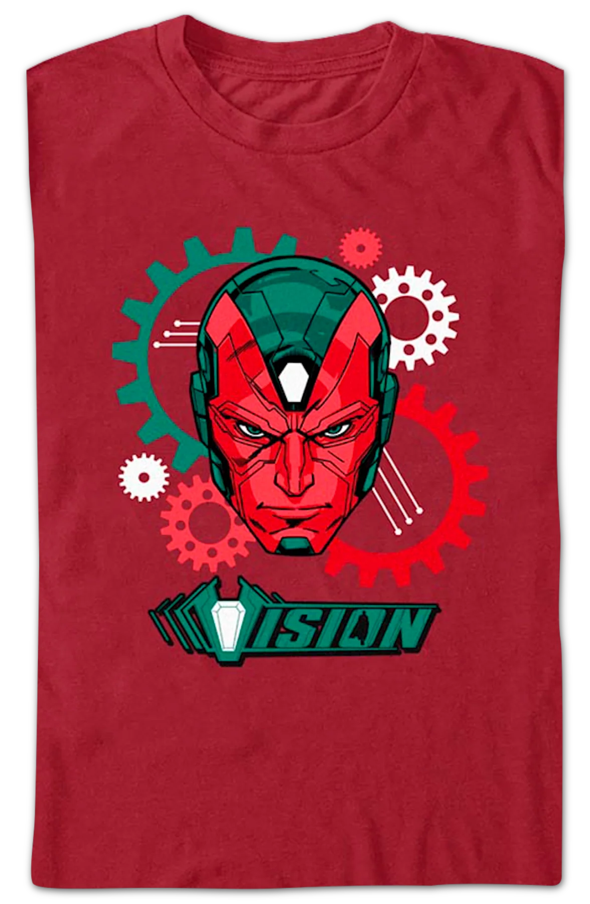 Vision Gear Head Marvel Comics T-Shirt - Image 2