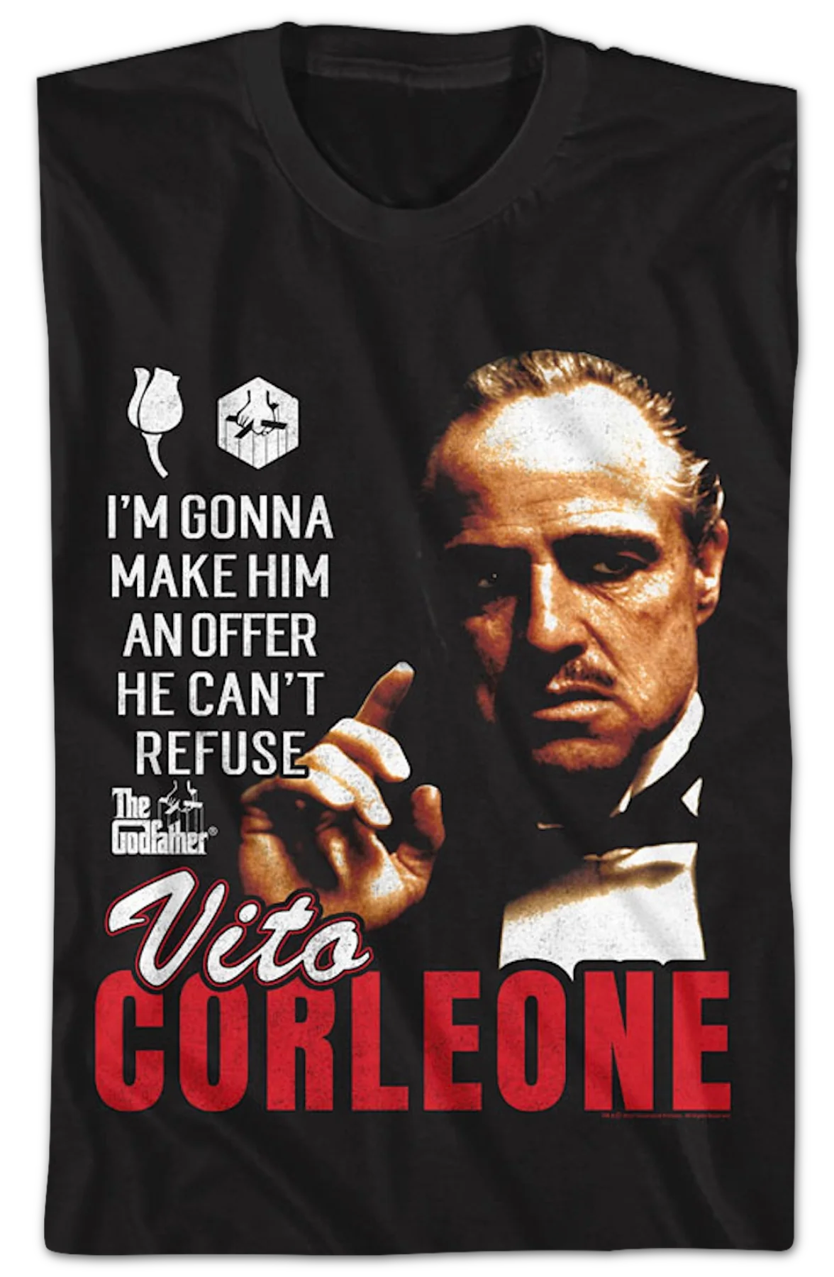 Vito Corleone An Offer He Can't Refuse The Godfather T-Shirt - Image 2