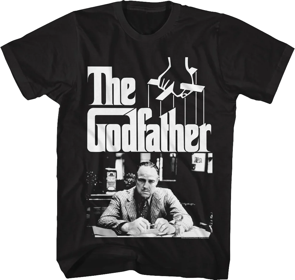 Vito Corleone Black And White Photo Godfather T-Shirt