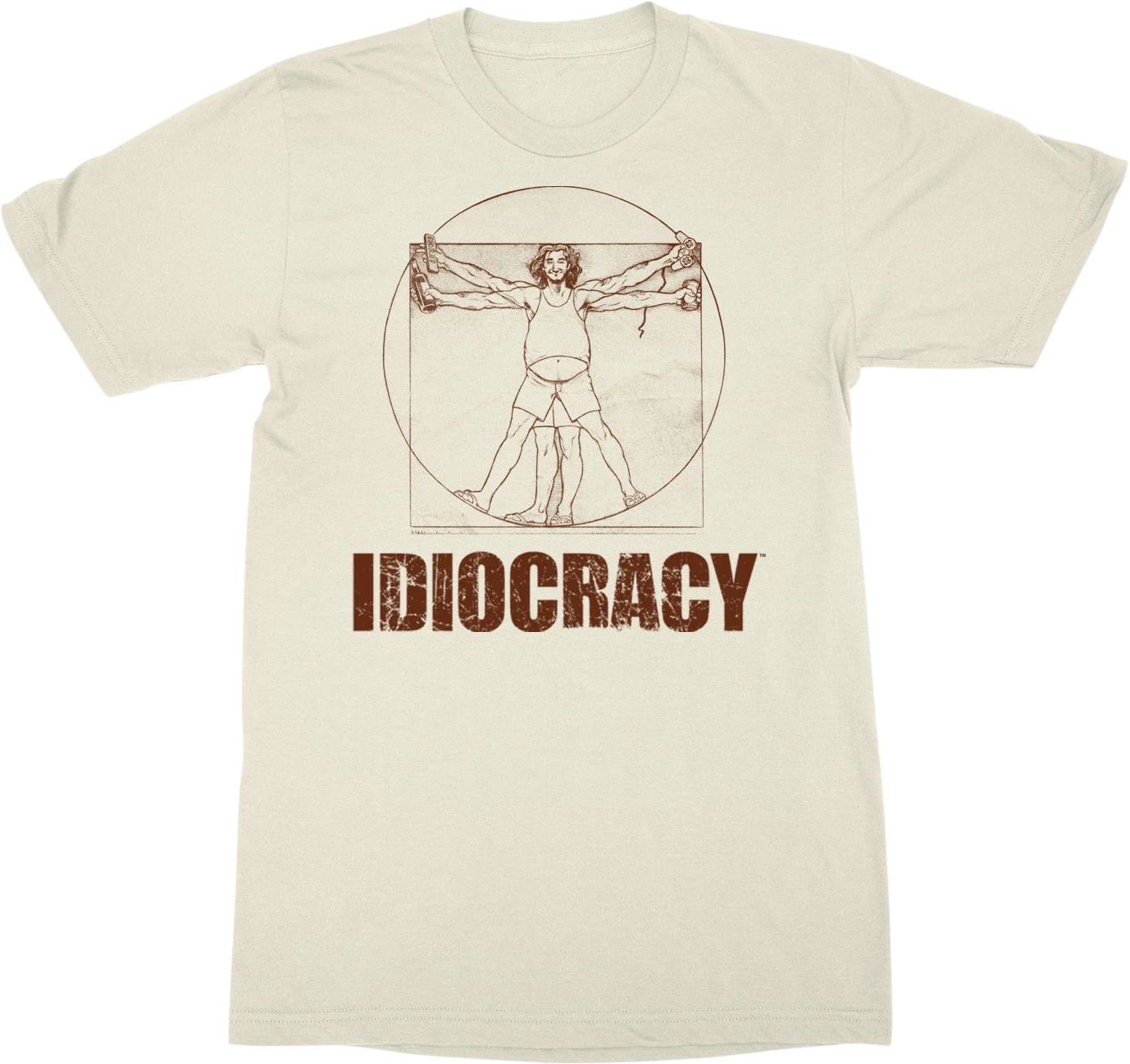 Vitruvian Man Idiocracy T-Shirt