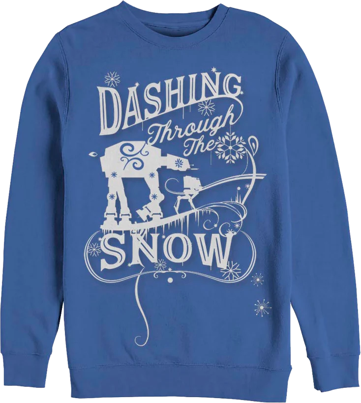 Walkers Dashing Through The Snow Star Wars Sweatshirt