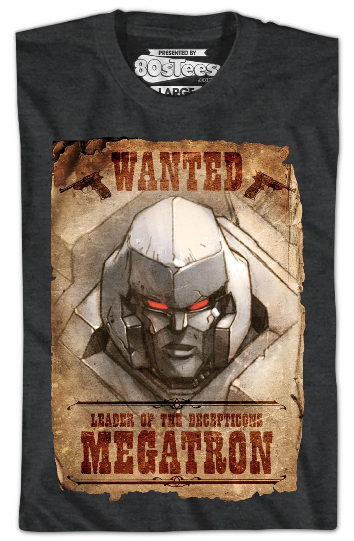 Wanted Poster Megatron Transformers T-Shirt - Image 2